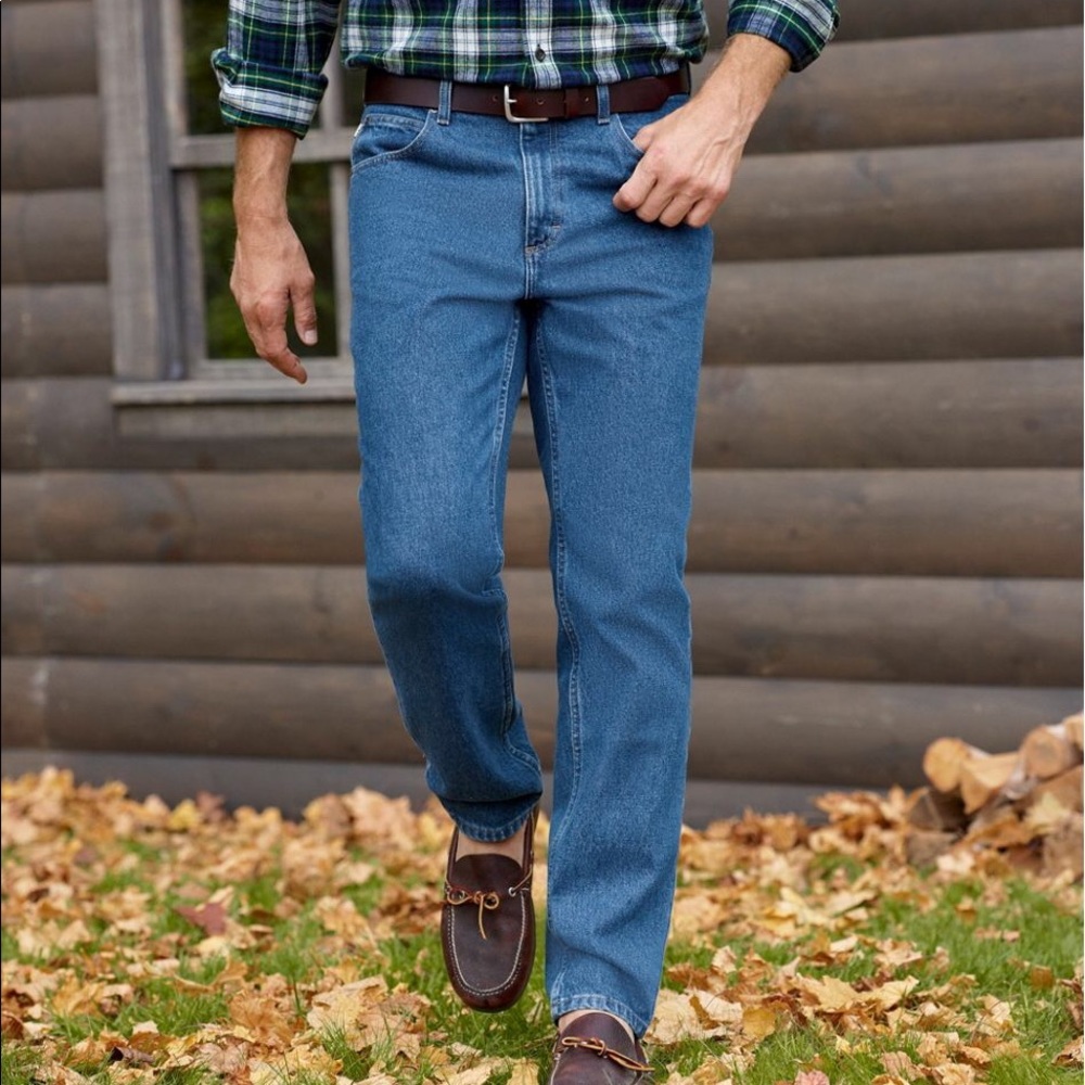 LL Bean vintage distressed blue jeans